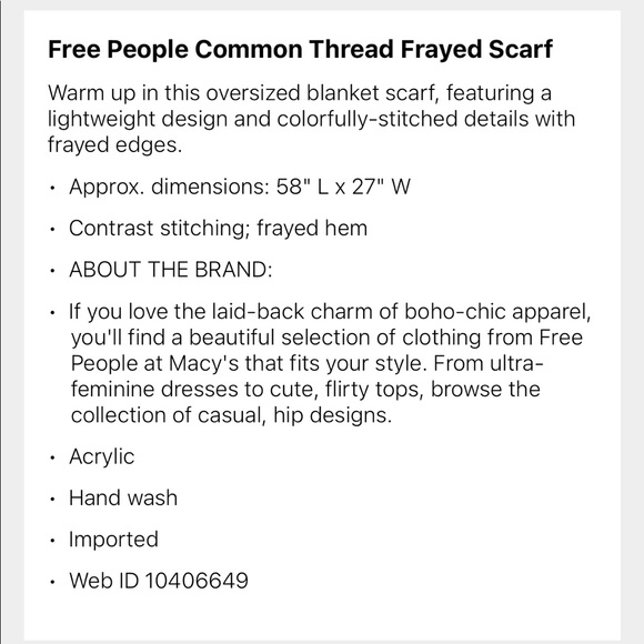 Free People Scarf - Picture 3 of 3